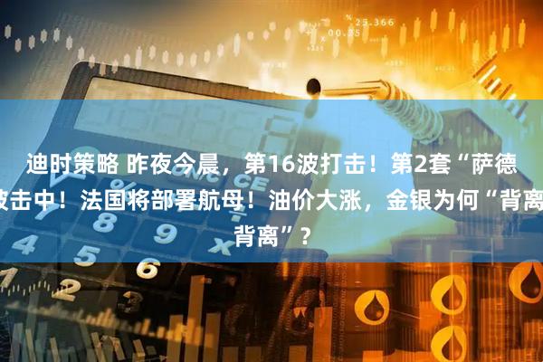 迪时策略 昨夜今晨，第16波打击！第2套“萨德”被击中！法国将部署航母！油价大涨，金银为何“背离”？